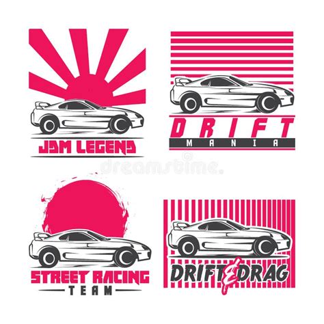 Drift Car Logo, Drift King Emblem, Label, Poster or Design Print. Stock ...