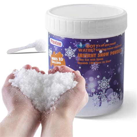 Buy Instant Snow Powder - Makes 10 Gallons of Fake Snow - Perfect for Winter Decoration, Village ...