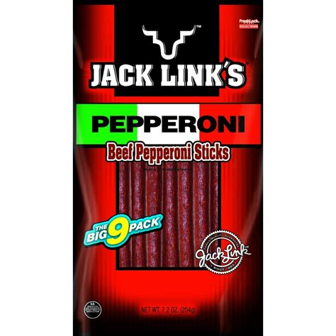 Jack Link's Beef Pepperoni Sticks, 7.2 Oz., 9 Count - Walmart.com - Walmart.com