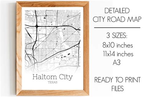 Haltom City Texas City Map Graphic by SVGExpress · Creative Fabrica