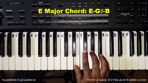 How to Play the E Major Chord on Piano and Keyboard - YouTube