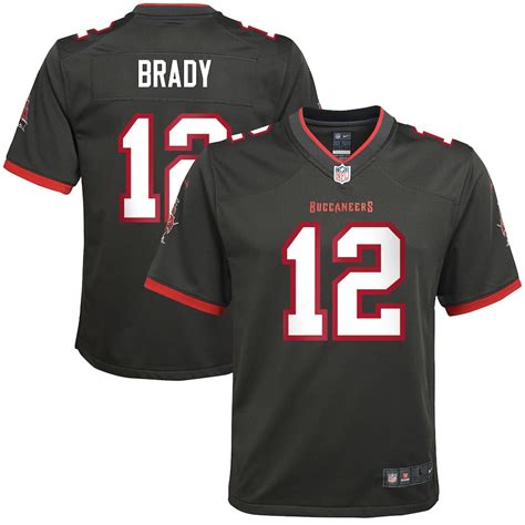 Jersey Nike Tom Brady Pewter Tampa Bay Buccaneers Alternate Game para niños