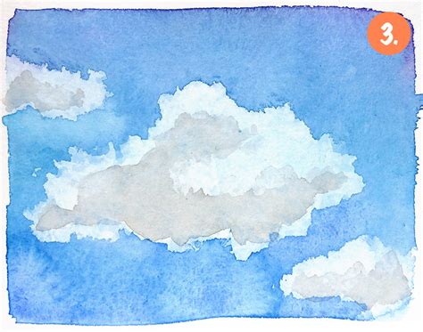 Malen lernen mit Aquarell: Himmel mit Wolken