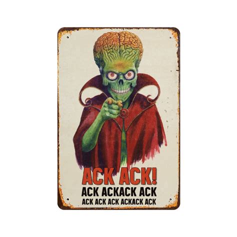 ACK ACK Mars Attacks Recruitment Metal Sign - Etsy