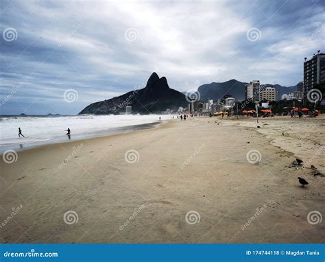 Ipanema Beach in Rio De Janeiro. Editorial Stock Photo - Image of holiday, city: 174744118