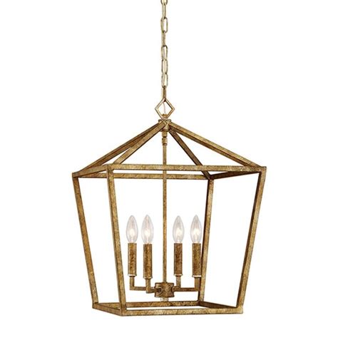 Millennium Lighting Vintage Gold Single Transitional Cage Pendant Light at Lowes.com