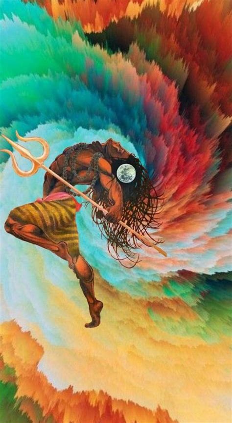 Lord Shiva as Tandav B Handpainted Painting on Canvas without - Etsy