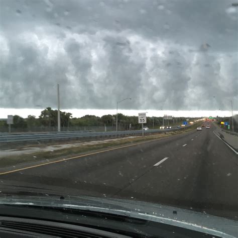 An intense storm is brewing! Scary bubbling shelf cloud swallows up the ...