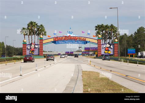 Entrance to Walt Disney World in Kissimmee Florida near Orlando Stock ...