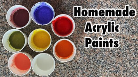 Acrylic paints-How to Make Acrylic Paint at Home Without any Food Colour|Homemade Paints - YouTube