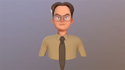 Dwight Schrute The Office Fan Art - Download Free 3D model by Andre Lages (@lages.miguel ...