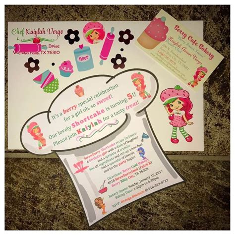 Strawberry Shortcake Invitation | Strawberry shortcake invitations, Strawberry shortcake party ...