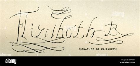 Queen Elizabeth the first's signature Stock Photo - Alamy