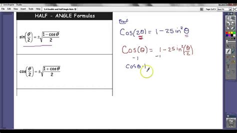 Proof of Half Angle Formulas - YouTube