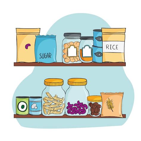 Free Vector | Hand drawn style pantry illustration