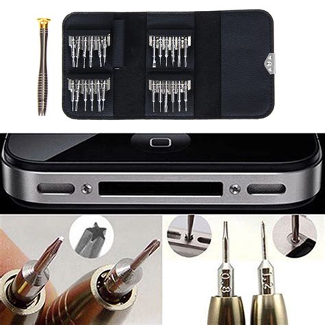 25 in1 Screwdriver Set Opening Repair Tools Kit for iPhone 6 5 iPad Samsung Cellphone Camera ...