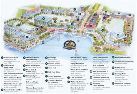 Map of Celebration | Celebration florida, Celebration hotel, Map of florida