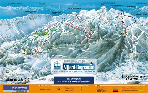 Corrençon en Vercors - Plan des pistes de ski Corrençon en Vercors