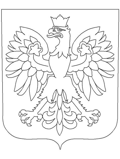 Poland Coat Of Arms Countries Coloring Pages & Coloring Book