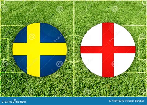 Sweden Vs England Football Match Stock Illustration - Illustration of info, arena: 120498706