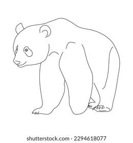 Panda Line Art Drawing Style Vector Stock Vector (Royalty Free) 2294618077 | Shutterstock