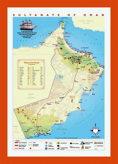 Tourist map of Oman | Maps of Oman | Maps of Asia | GIF map | Maps of ...