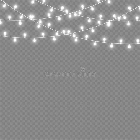 LED Neon Lights White Christmas Garland Decoration Stock Vector - Illustration of decor, party ...