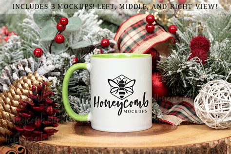 Christmas Mug Mockup, 11oz Accent Mug Graphic by Honeycomb Mockups · Creative Fabrica