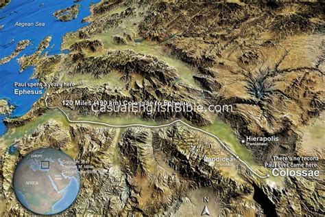 Map Of Colossae Laodicea And Hierapolis - Maps For You