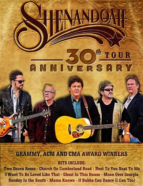 Shenandoah Set 30th Anniversary Tour - VVN Music