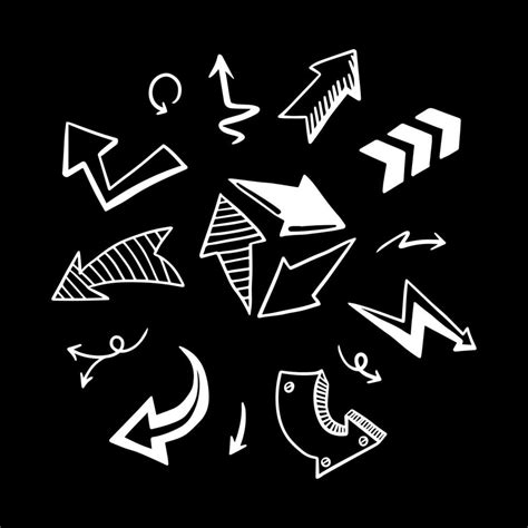 hand drawn arrow set. Doodle vector illustration. 18890753 Vector Art ...