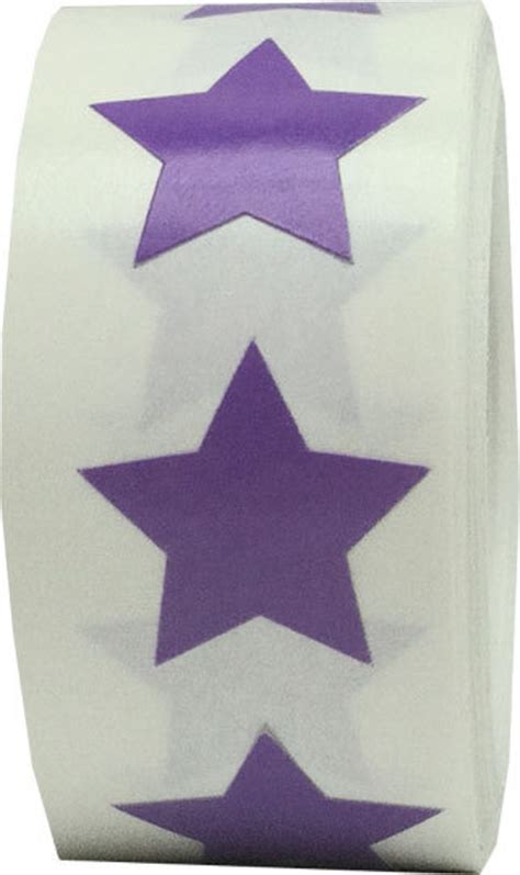 Purple Colored Star Stickers 3/4 Adhesive Star