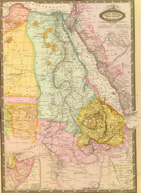 Antique Map of Northeast Africa Stock Image - Image of africa, land ...