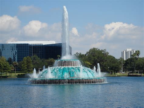 Lake Eola Fountain | Another view of the Lake Eola fountain.… | David ...