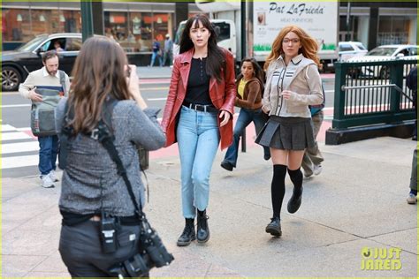 Photo: dakota johnson madame web set photos with sydney sweeney 23 | Photo 4836542 | Just Jared ...