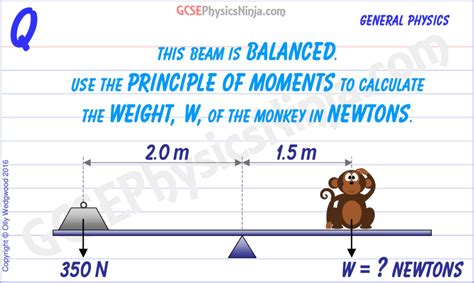 37. Principle of moments calculation 1 - GCSEPhysicsNinja.com