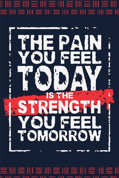 The Pain you Feel Today is the Strength you feel tommrow Wall Poster Quotes & Motivation ,(12X18 ...