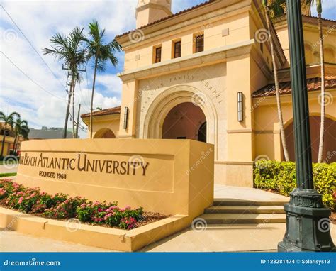 WEST PALM BEACH, Florida -7 May 2018: View of the Palm Beach Atlantic University in West Palm ...