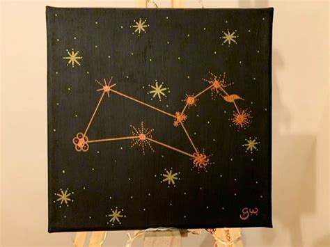 Leo Constellation Original Art - Acrylic Painting