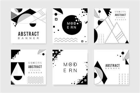 Royalty Free Abstract Banner Set Stock Photos | rawpixel