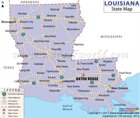 Louisiana State Map