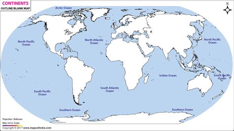 World Outline Map With Continents - Cape May County Map