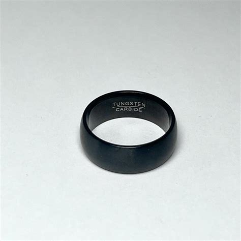 Matte Black Tungsten Carbide Ring - FREE shipping on... - Depop