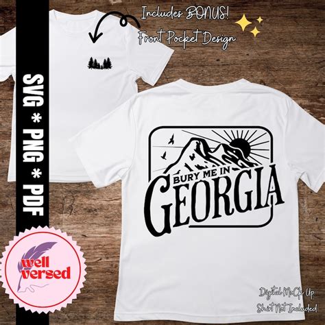 Kane Brown Bury Me in GA SVG PNG Pdf Bury Me in Georgia - Etsy