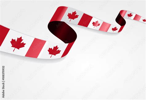 Canadian flag background. Vector illustration. Stock Vector | Adobe Stock