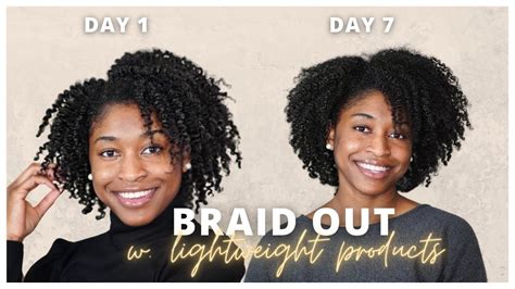 How to Achieve a Braid Out With Lightweight Products That Last a Week! - YouTube