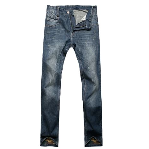 Mens Denim Jeans Worn out Jeans Men With Military Style Fashion Jeans ...