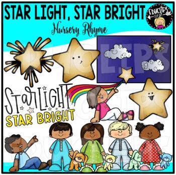 Star Light Star Bright Nursery Rhyme Clip Art Set {Educlips Clipart}