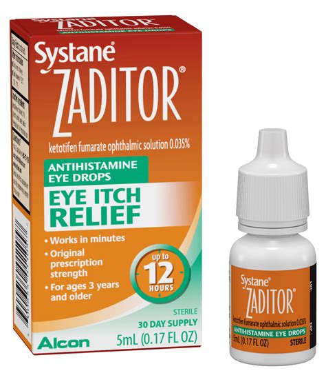 ZADITOR Antihistamine Eye Care Allergy Eye Drops, 5 ml - Walmart.com