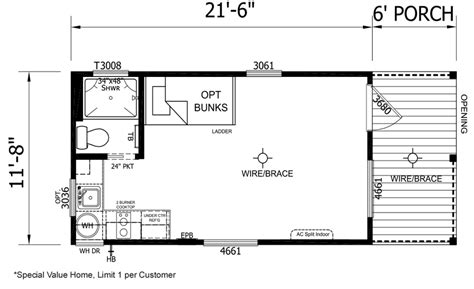 Crossett 12.0 X 28.0 Park Model RV Floor Plan | Factory Expo Home ...